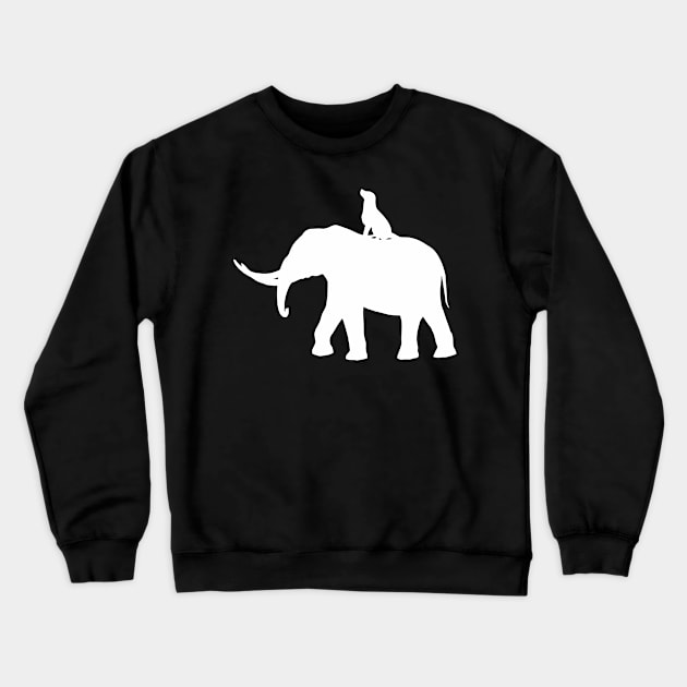 elephant and dog sitting x Crewneck Sweatshirt by Vortex.Merch